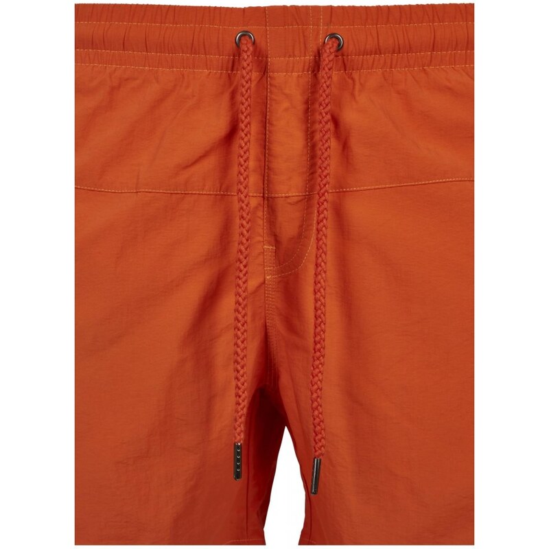 Pánské koupací kraťasy Urban Classics Block Swim Shorts - rust orange