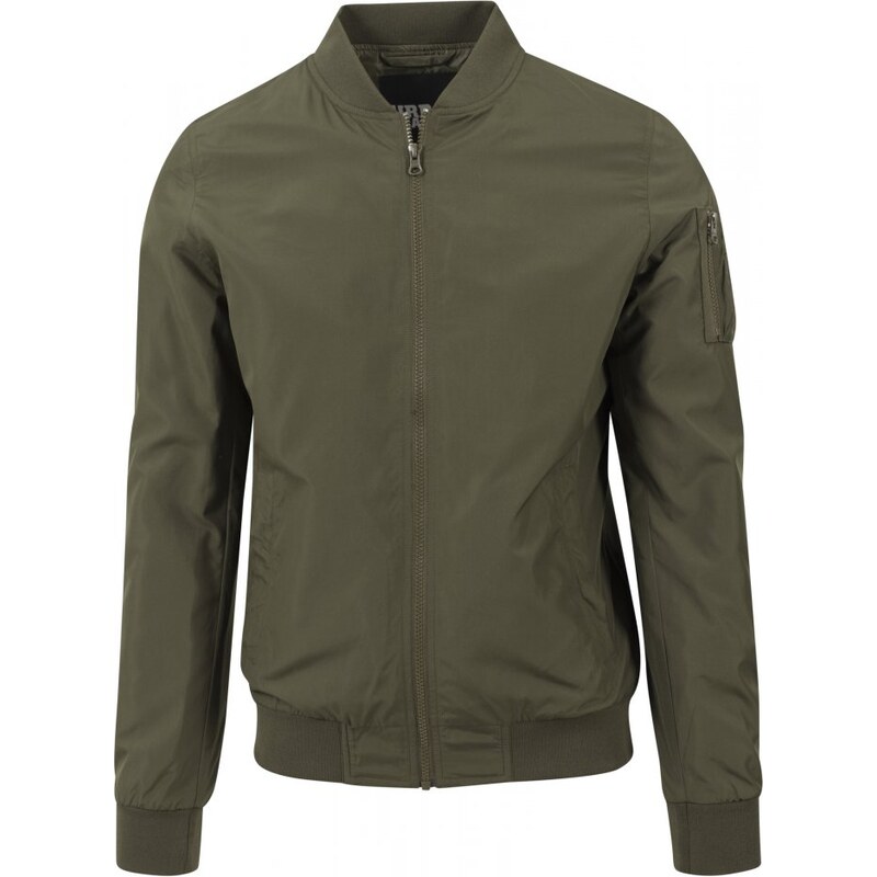 Pánská jarní/podzimní bomber bunda Urban Classics - tmavě olivová