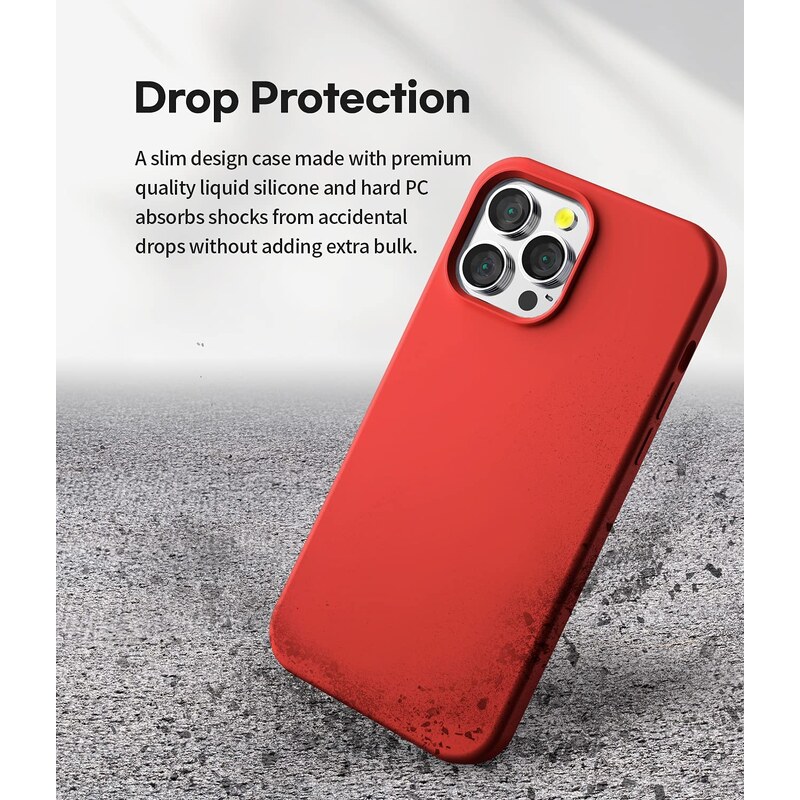 Ochranný kryt pro iPhone 13 Pro MAX - Mercury, Silicone Red