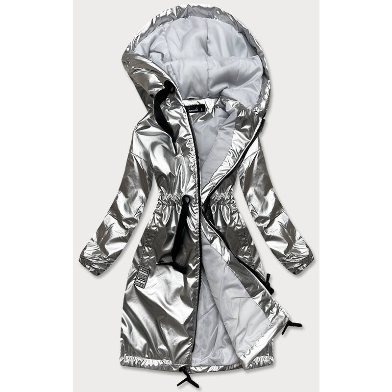 KAMADA Stříbrná dámská bunda pro přechodné období (741ART)