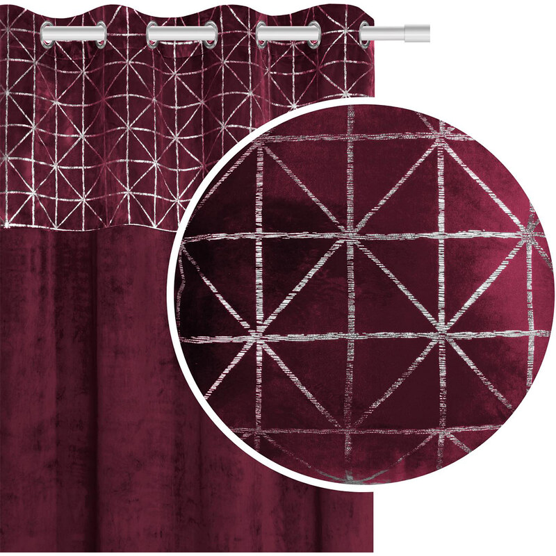 Edoti Velor curtain Glossy 140x250 A495