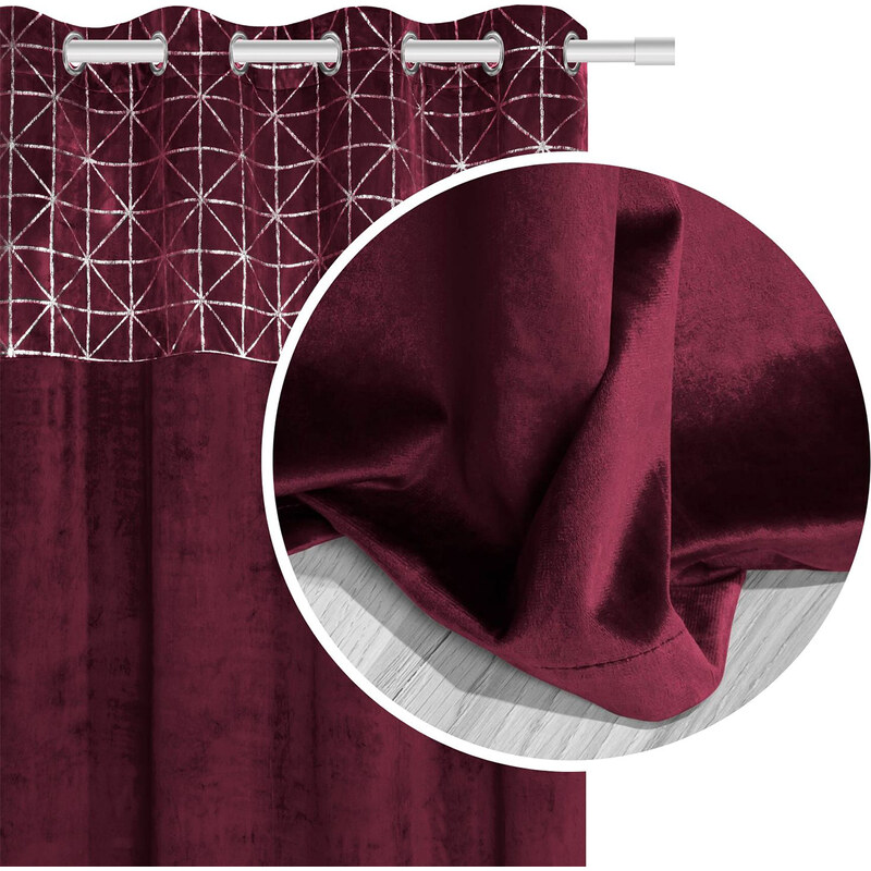 Edoti Velor curtain Glossy 140x250 A495