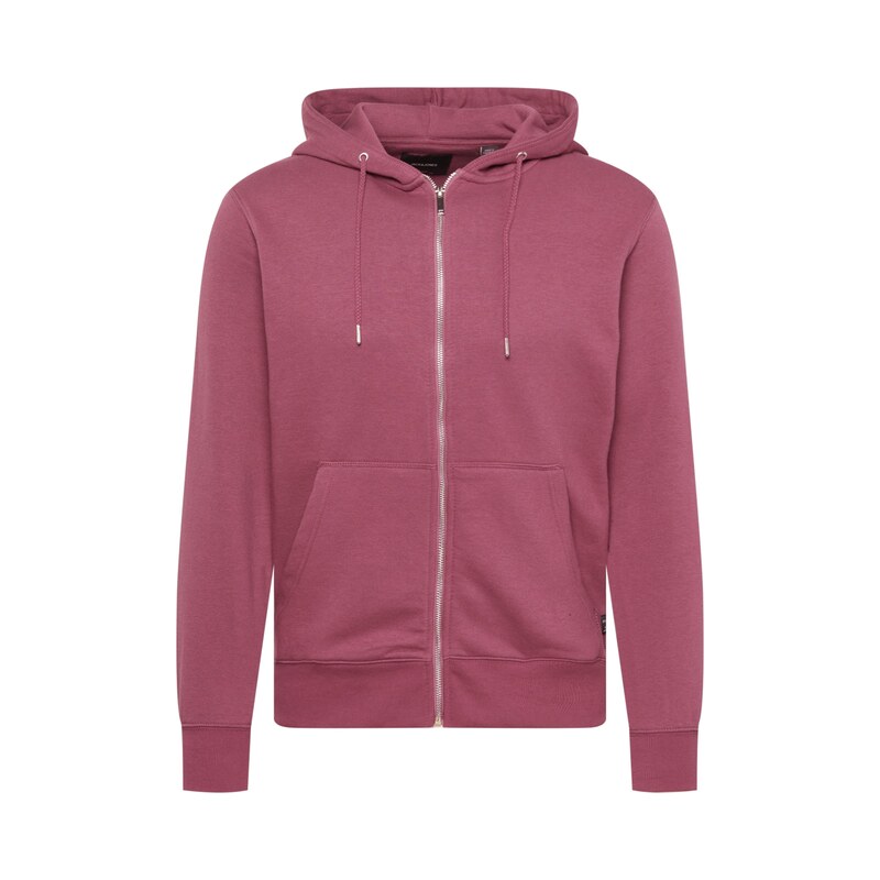 JACK & JONES Mikina tmavě růžová