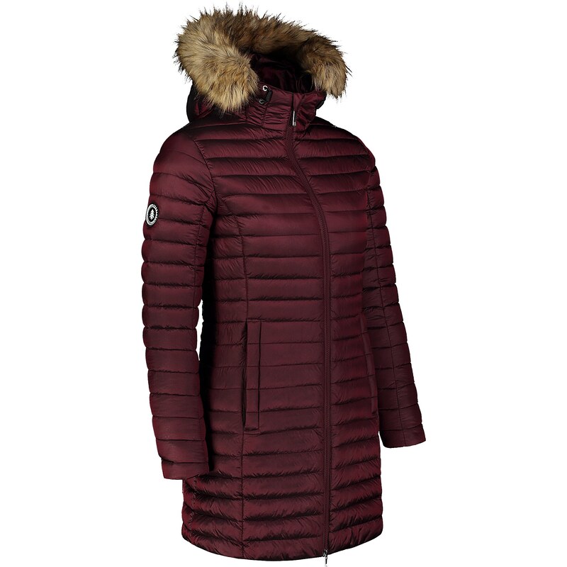 Nordblanc Vínový dámský zimní kabát TEDDYBEAR