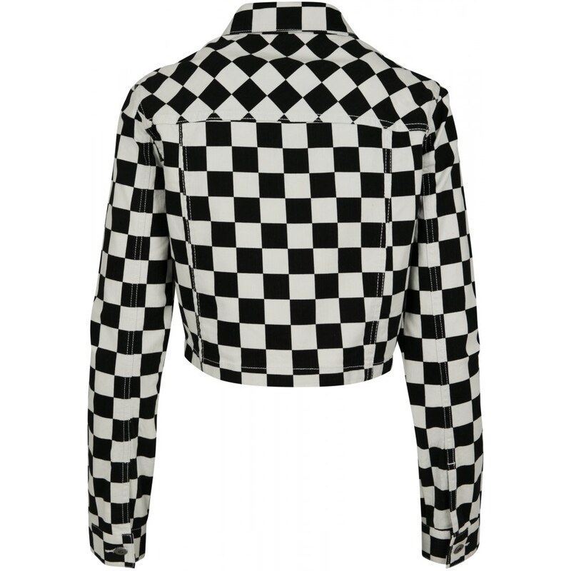 URBAN CLASSICS Ladies Short Check Twill Jacket