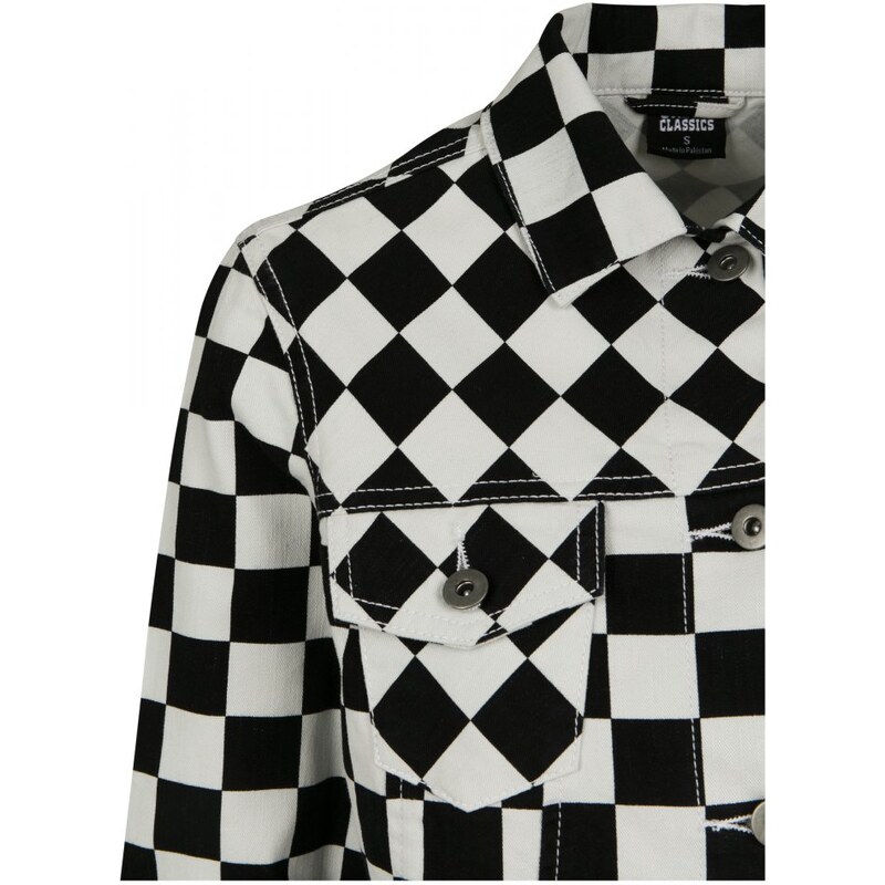 URBAN CLASSICS Ladies Short Check Twill Jacket