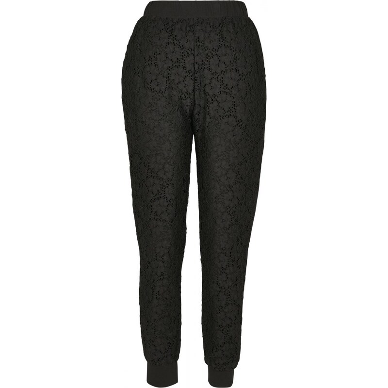 URBAN CLASSICS Ladies Lace Jersey Jog Pants