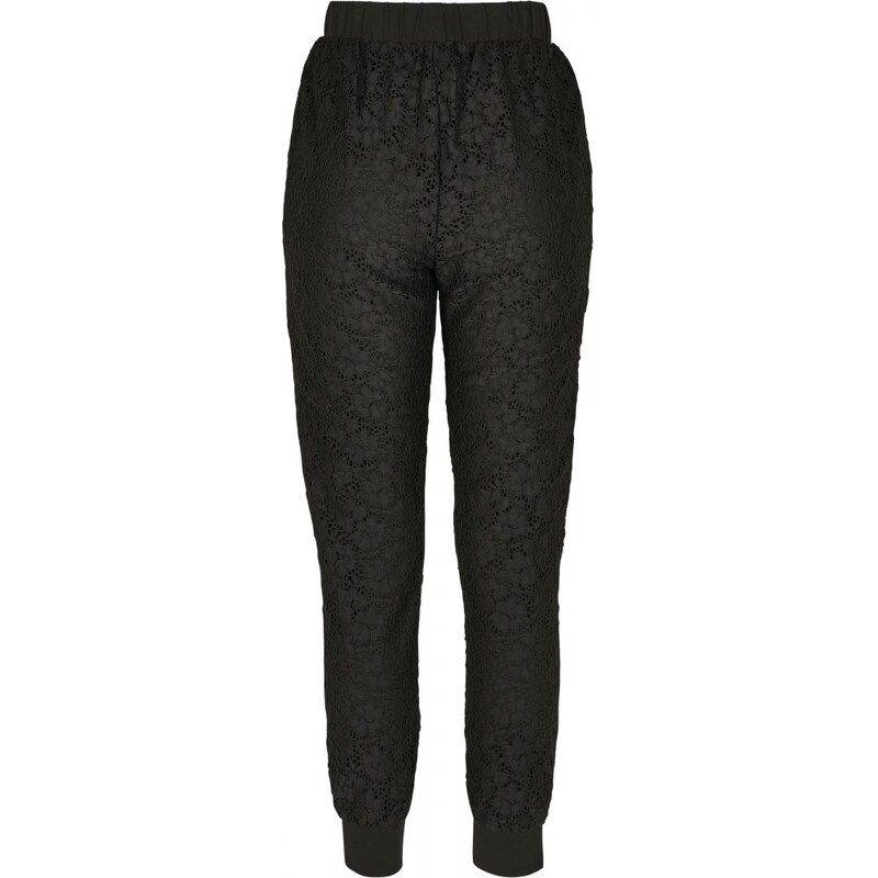 URBAN CLASSICS Ladies Lace Jersey Jog Pants