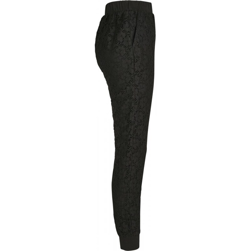 URBAN CLASSICS Ladies Lace Jersey Jog Pants