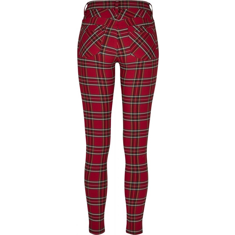 URBAN CLASSICS Ladies Skinny Tartan Pants