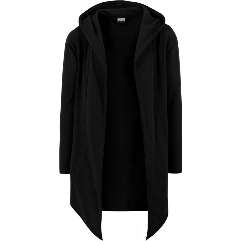 Pánský cardigan Urban Classics Long Hooded Open Edge - černý