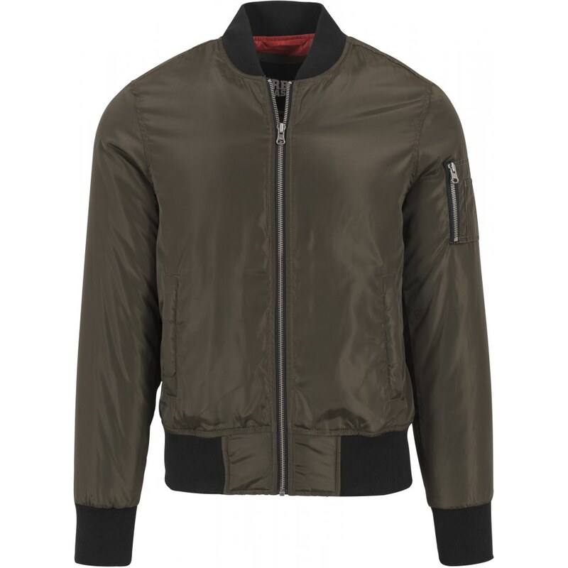 Pánská bomber bunda Urban Classics 2-Tone - tmavě olivová