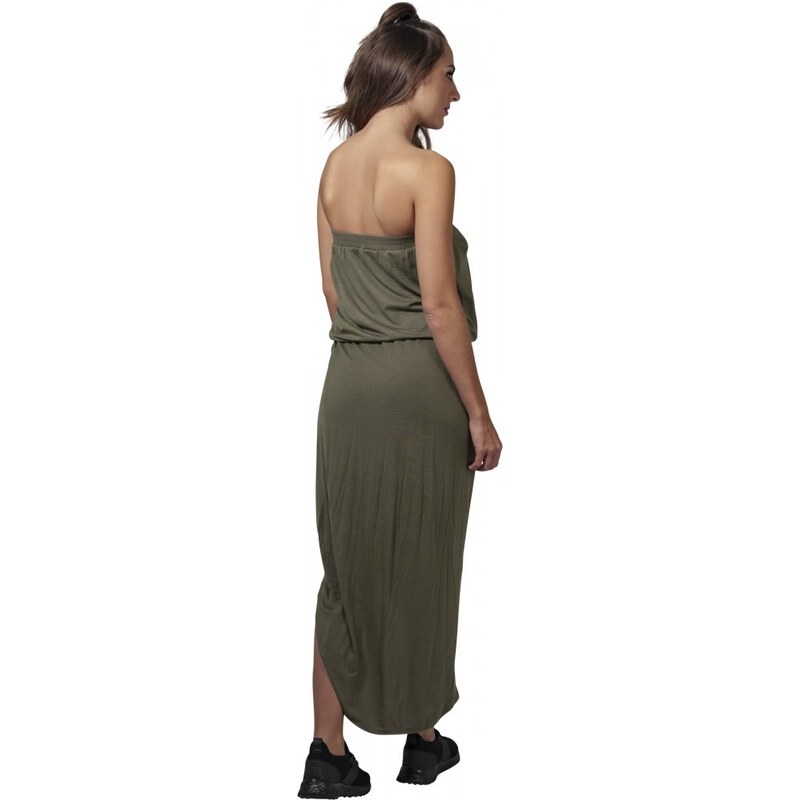 URBAN CLASSICS Ladies Viscose Bandeau Dress - olive