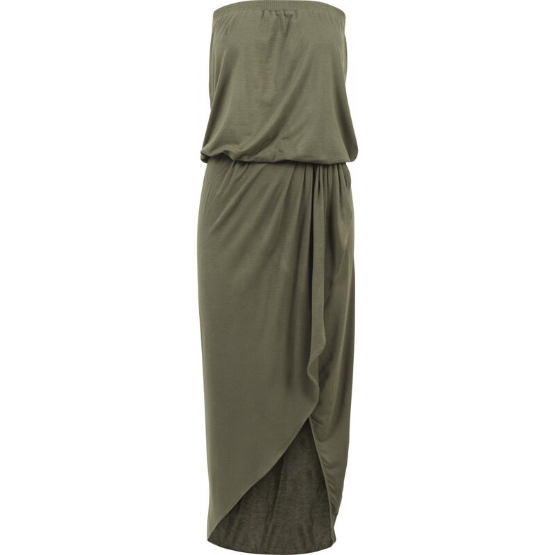 URBAN CLASSICS Ladies Viscose Bandeau Dress - olive