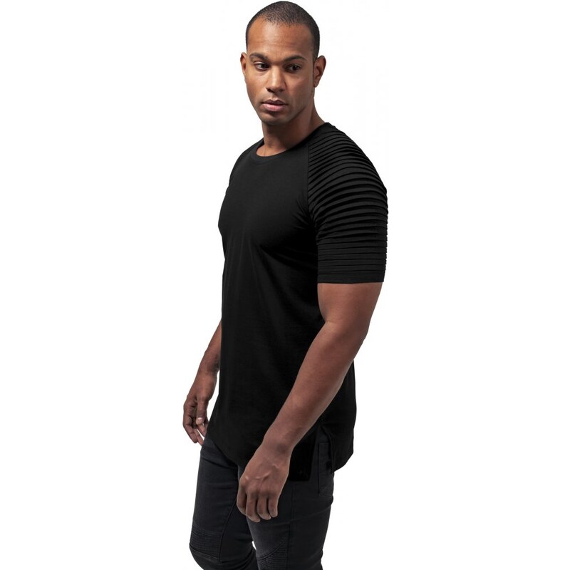 URBAN CLASSICS Pleat Raglan Tee - black