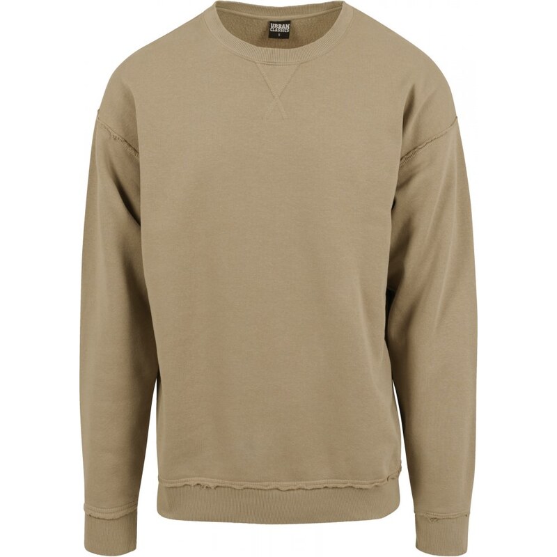 URBAN CLASSICS Oversized Open Edge Crew - warm sand