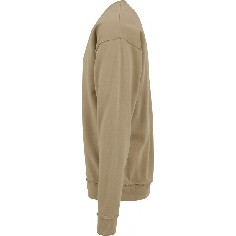 URBAN CLASSICS Oversized Open Edge Crew - warm sand