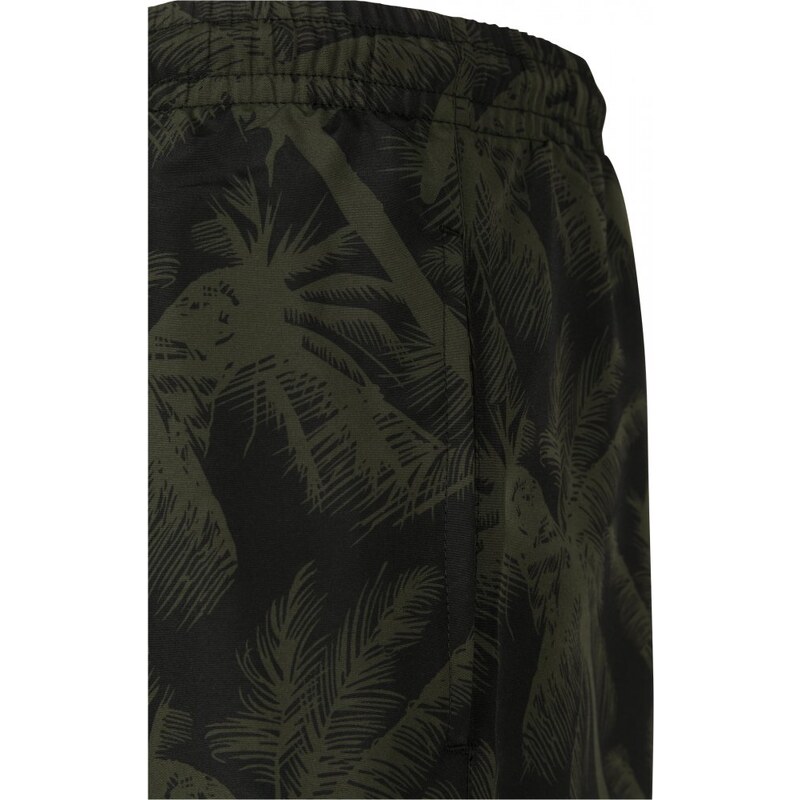 Pánské koupací šortky Urban Classics Pattern Swim Shorts - palm/olive