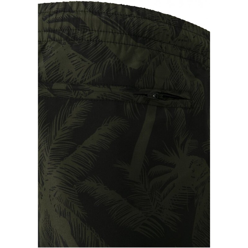 Pánské koupací šortky Urban Classics Pattern Swim Shorts - palm/olive