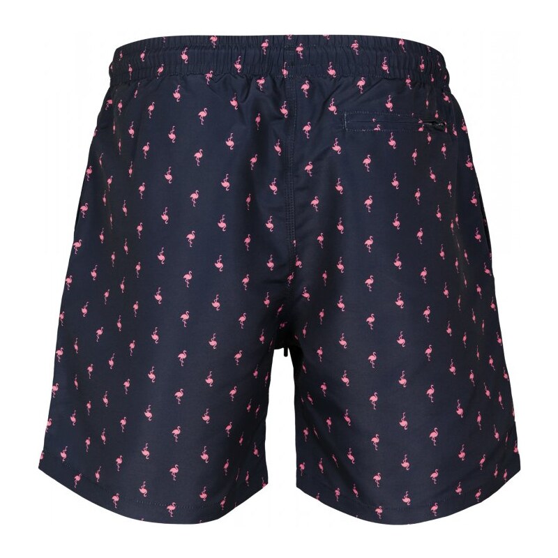 Pánské koupací šortky Urban Classics Pattern Swim Shorts - flamingo