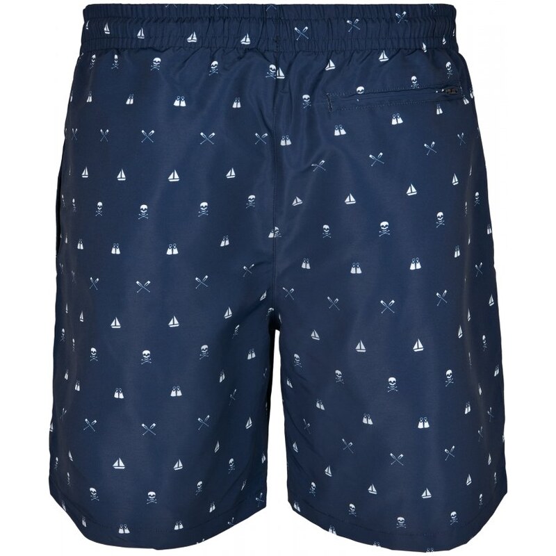 Pánské koupací šortky Urban Classics Pattern Swim Shorts - skullandyacht aop