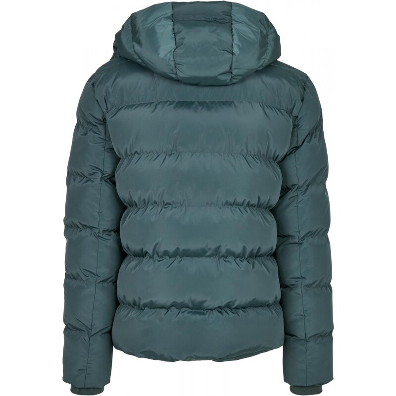 Pánská bunda Urban Classics Hooded Puffer Jacket - zelená