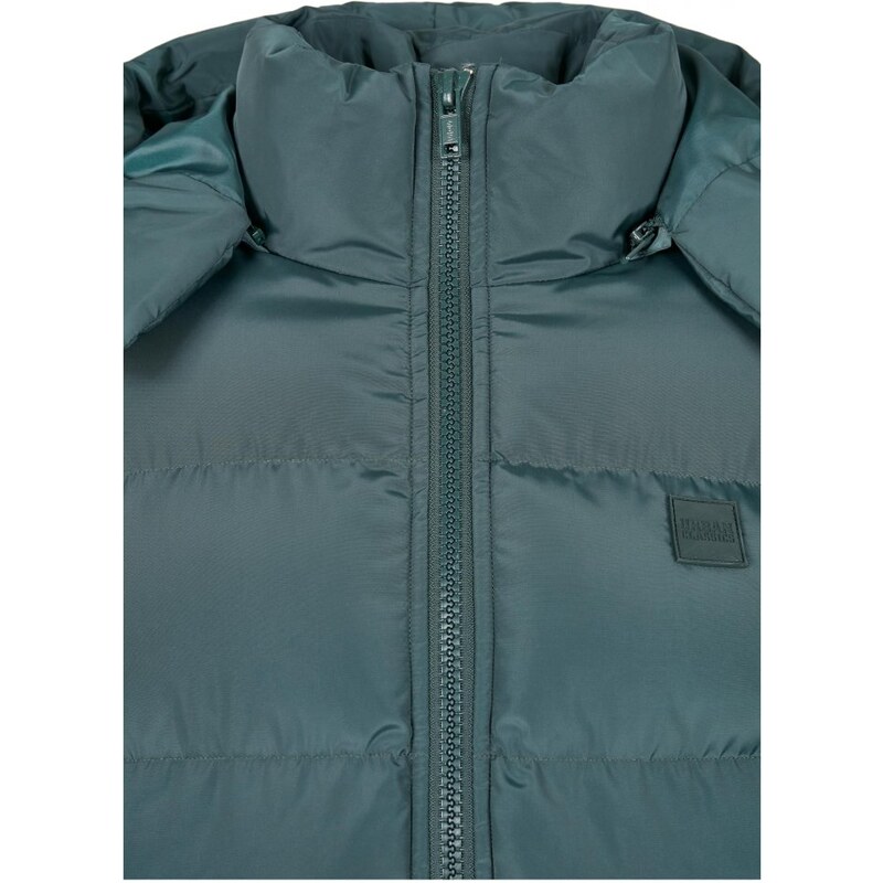 Pánská bunda Urban Classics Hooded Puffer Jacket - zelená