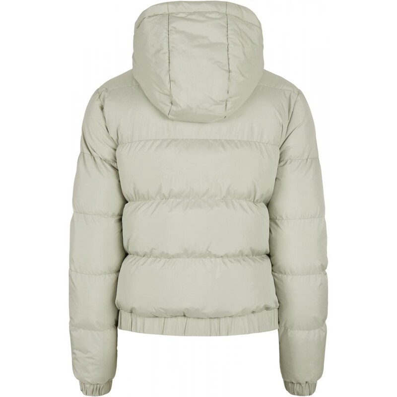 Dámská zimní bunda Urban Classics Ladies Hooded Puffer Jacket - pastelově zelená