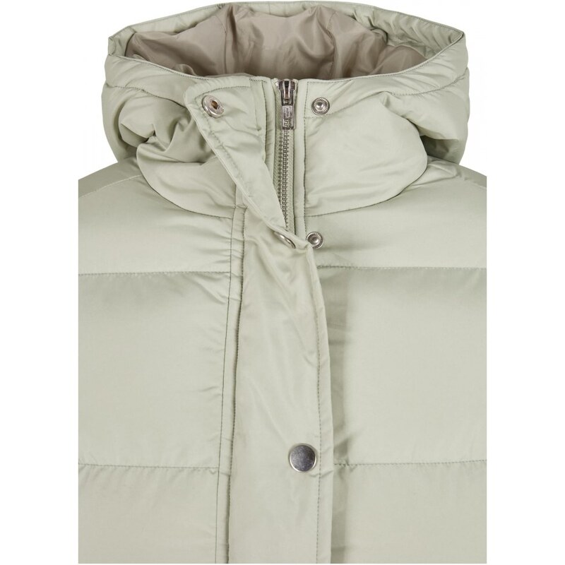 Dámská zimní bunda Urban Classics Ladies Hooded Puffer Jacket - pastelově zelená