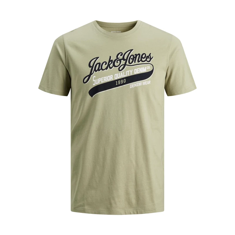 JACK & JONES Tričko tmavě béžová / námořnická modř / světle