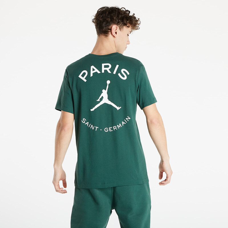 Pánské tričko Jordan Paris Saint-Germain Logo Tee Zelená - GLAMI.cz
