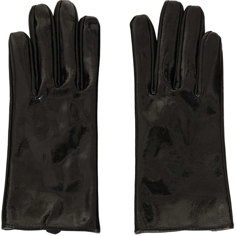 Topshop Short Vinyl Leather Gloves