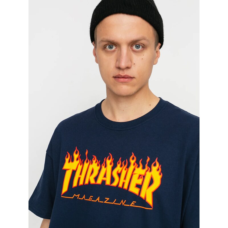 Thrasher Flame Logo (navy/blue)námořnická modrá