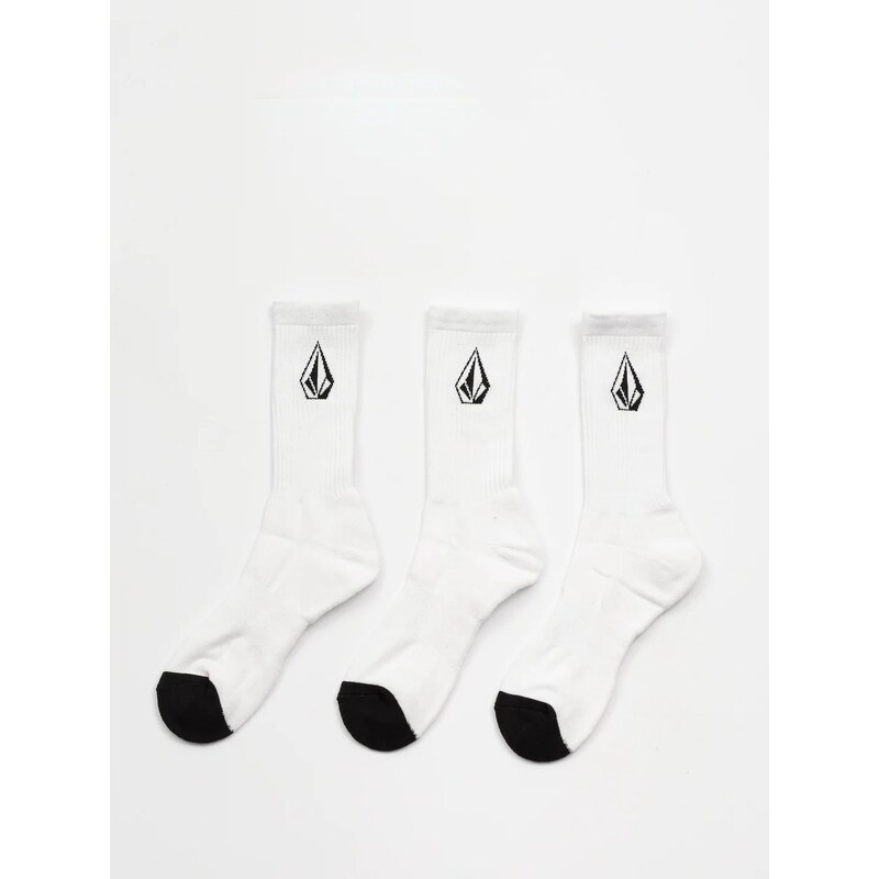 Volcom Full Stone Sock 3Pk (white)bílá