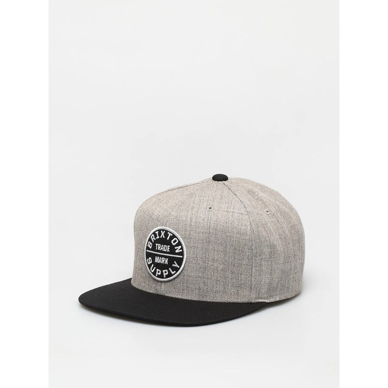 Brixton Oath III Snapback (light heather grey/black)šedá