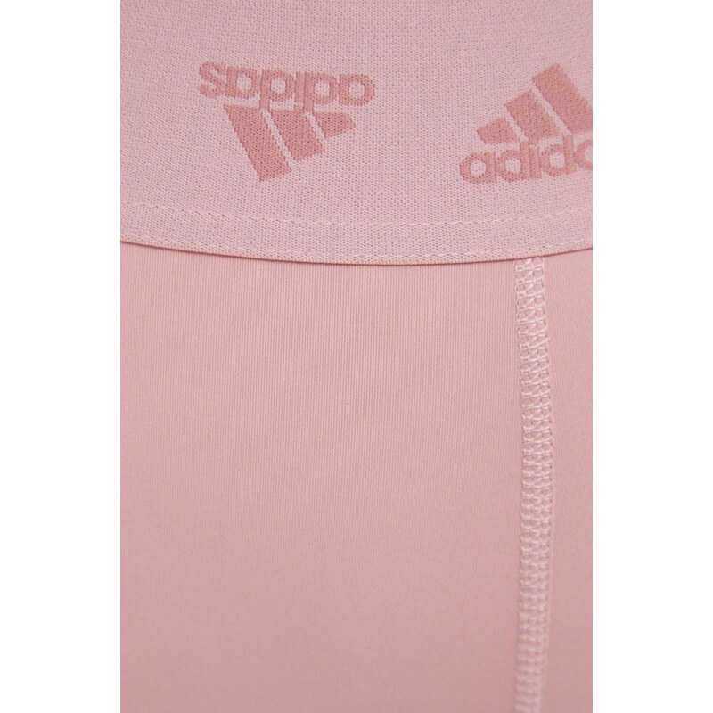 Tréninkové legíny adidas Performance HG8500 dámské, růžová barva, hladké