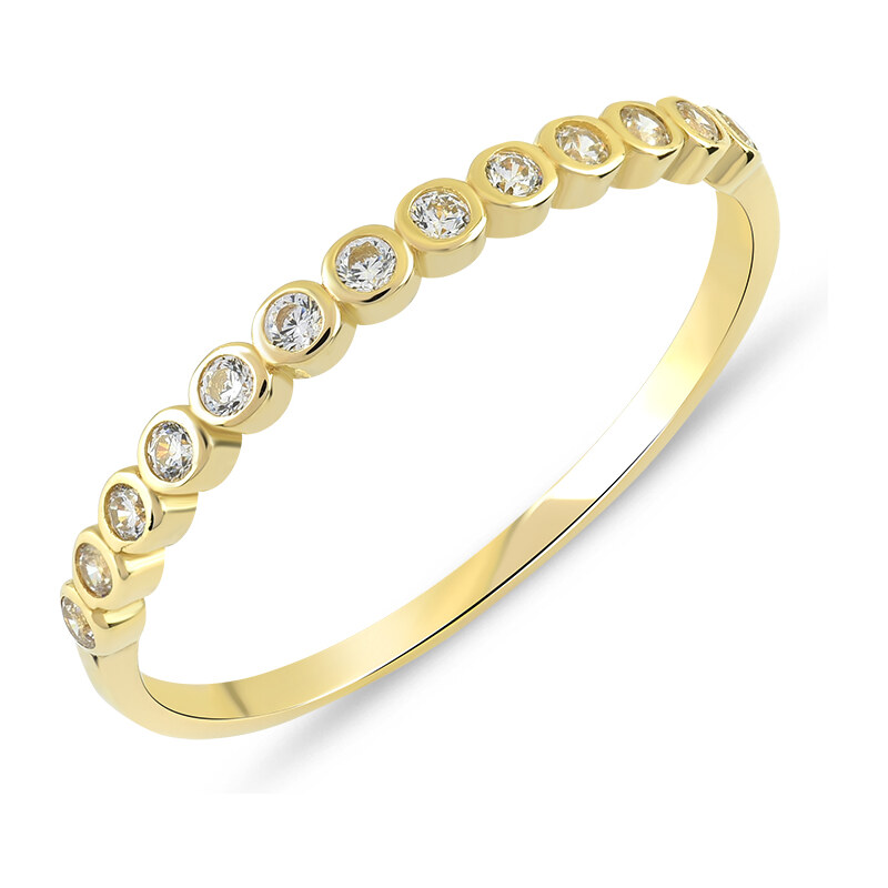 Lillian Vassago Originální zlatý prsten se zirkony LLV06-GR011