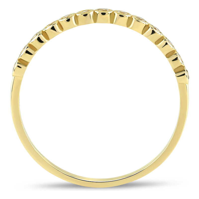 Lillian Vassago Originální zlatý prsten se zirkony LLV06-GR011