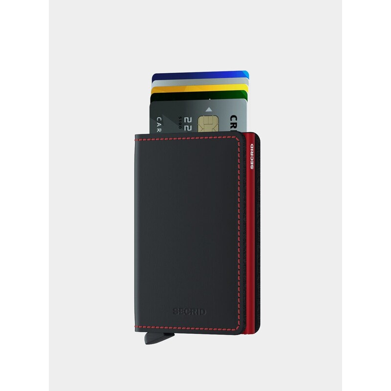 Secrid Slimwallet (matte black/red)červená