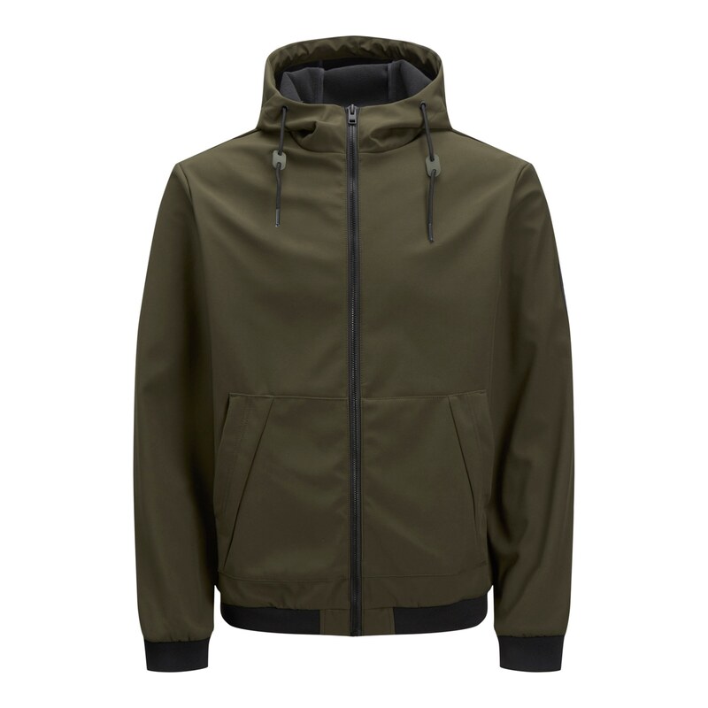 JACK & JONES Přechodná bunda JCOClassic khaki / limetková /