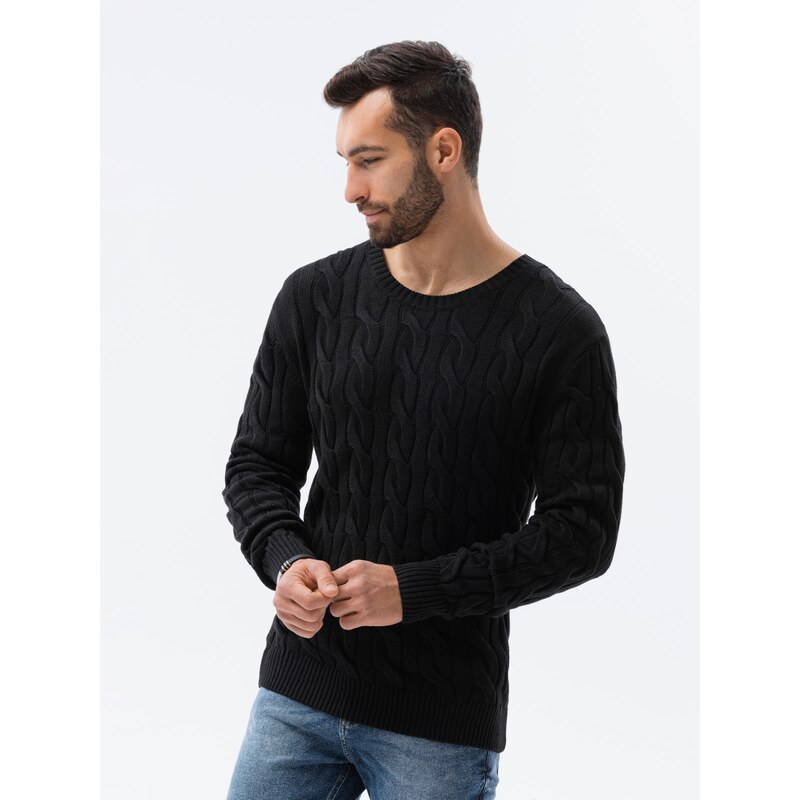 Ombre Clothing Pánský svetr - černá E195