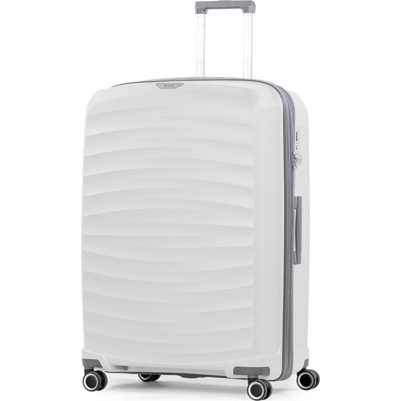 Cestovní kufr ROCK TR-0212/3-L PP - bílá 120 l + 15% expander
