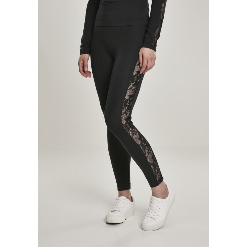 URBAN CLASSICS Ladies Lace Striped Leggings