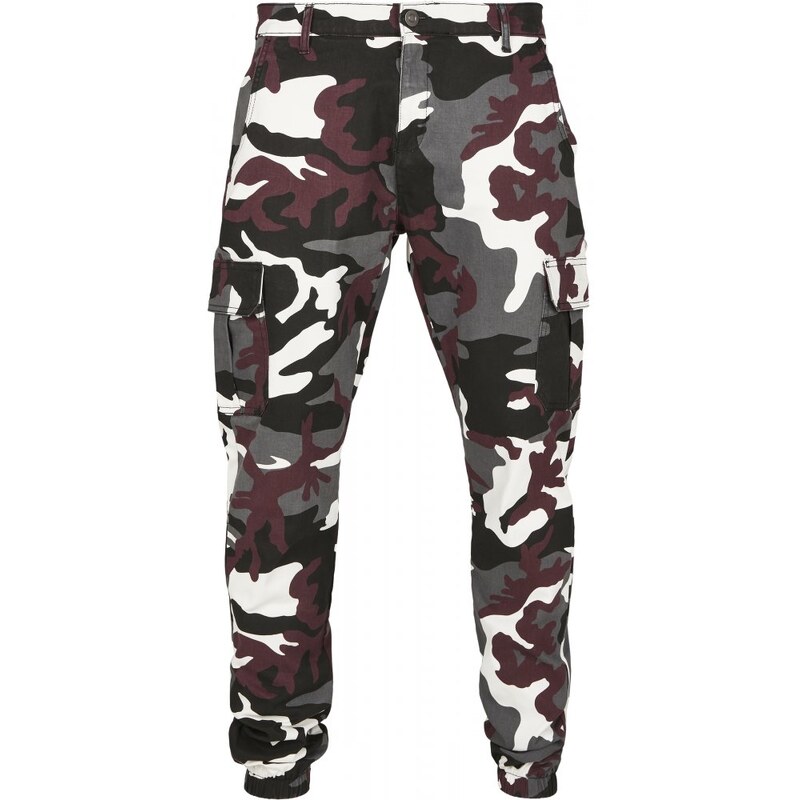 URBAN CLASSICS Camo Cargo Jogging Pants 2.0 - wine camo