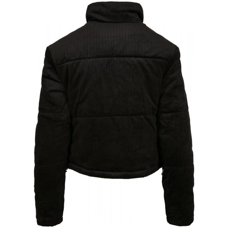 URBAN CLASSICS Ladies Corduroy Puffer Jacket - black