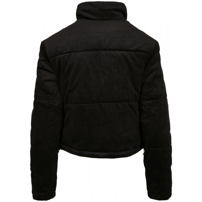 Dámská bunda Urban Classics Corduroy Puffer - černá