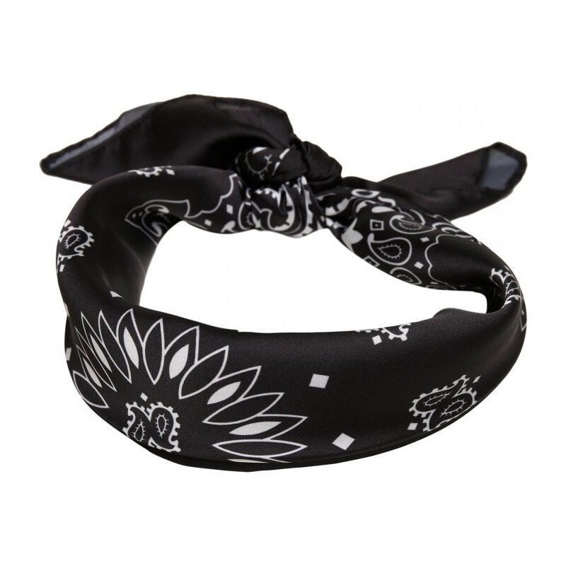 URBAN CLASSICS Satin Bandana 2-Pack - black/red