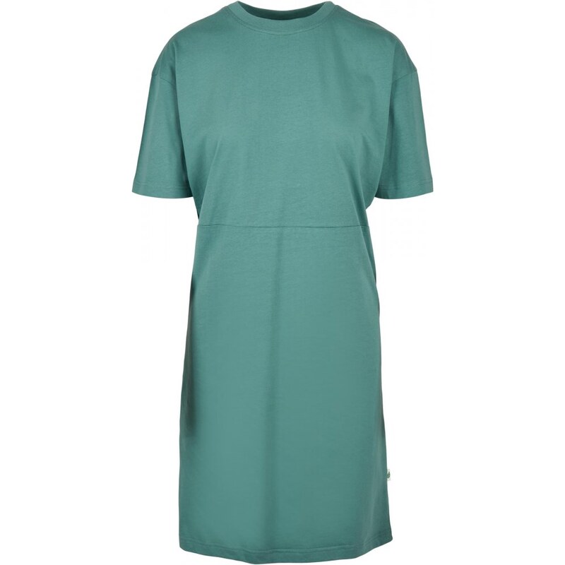 URBAN CLASSICS Ladies Organic Oversized Slit Tee Dress - paleleaf