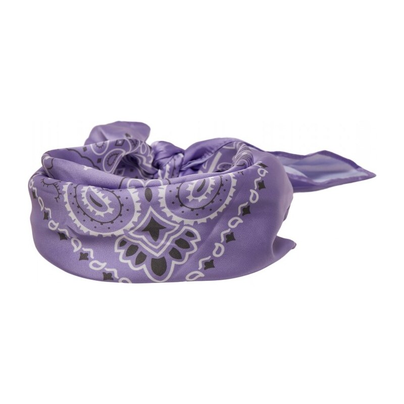 URBAN CLASSICS Satin Bandana 2-Pack - lavender/asphalt