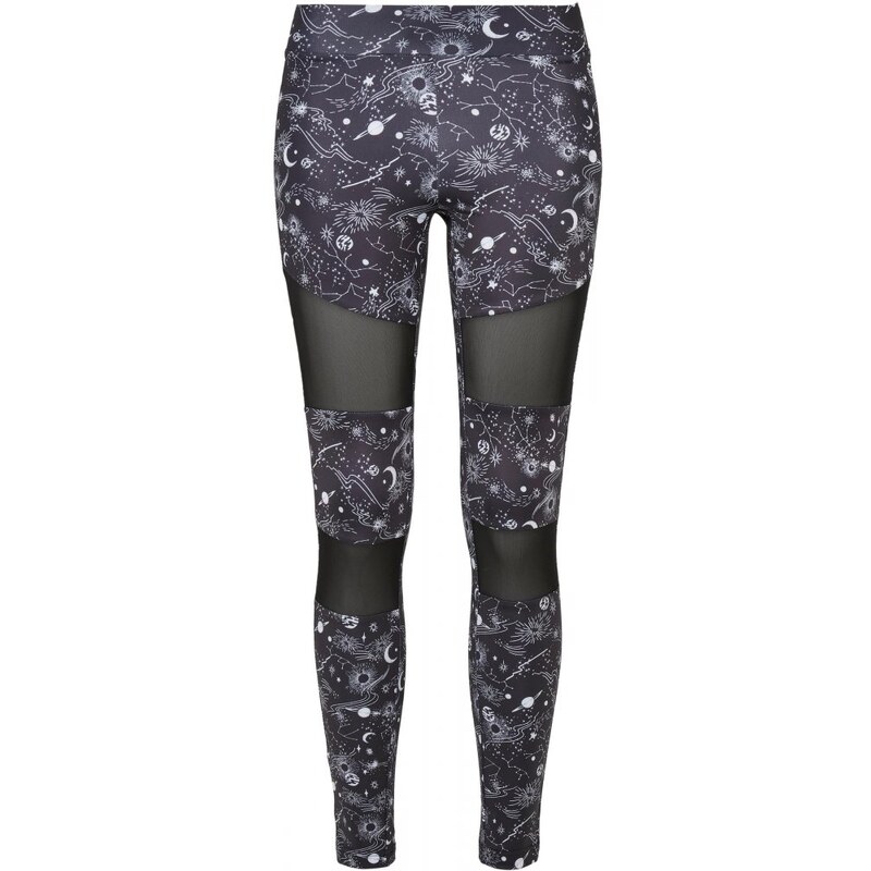 URBAN CLASSICS Ladies Tech Mesh AOP Leggings - blackuniverse